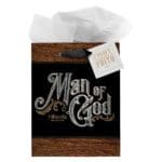 Man Of God Medium Gift Bag With Gift Tag - 1 Timothy 6:11 - Image 9