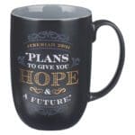 Plans To Give You Hope And A Future Black And Grey Ceramic Mug - Jer 29:11 - Image 16
