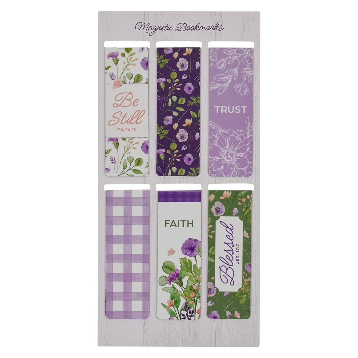 1220000324848_front Blessed Blooming Flowers Six-Piece Magnetic Bookmark Set - Image 8