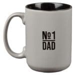 Strong and Courageous No 1 Dad Grey Ceramic Mug - Image 13