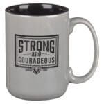 Strong and Courageous No 1 Dad Grey Ceramic Mug - Image 12