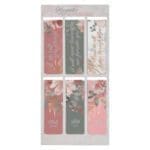 Foiled Floral Six-Piece Magnetic Bookmark Set - Image 2