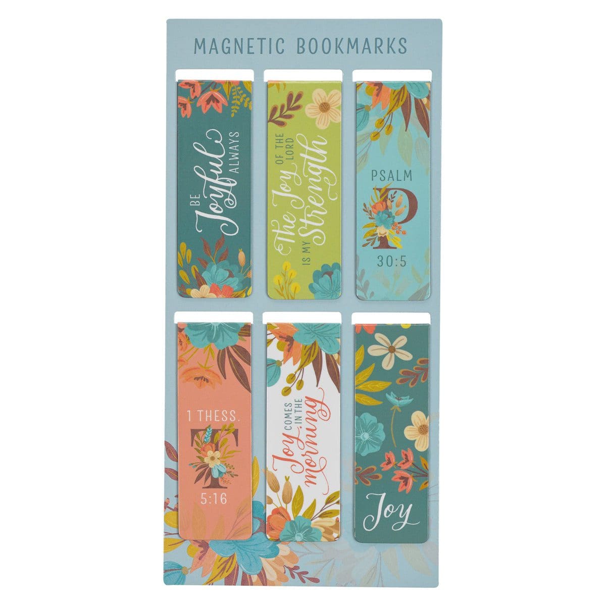 1220000325975_front Cool Florals Six-Piece Magnetic Bookmark Set - Image 4