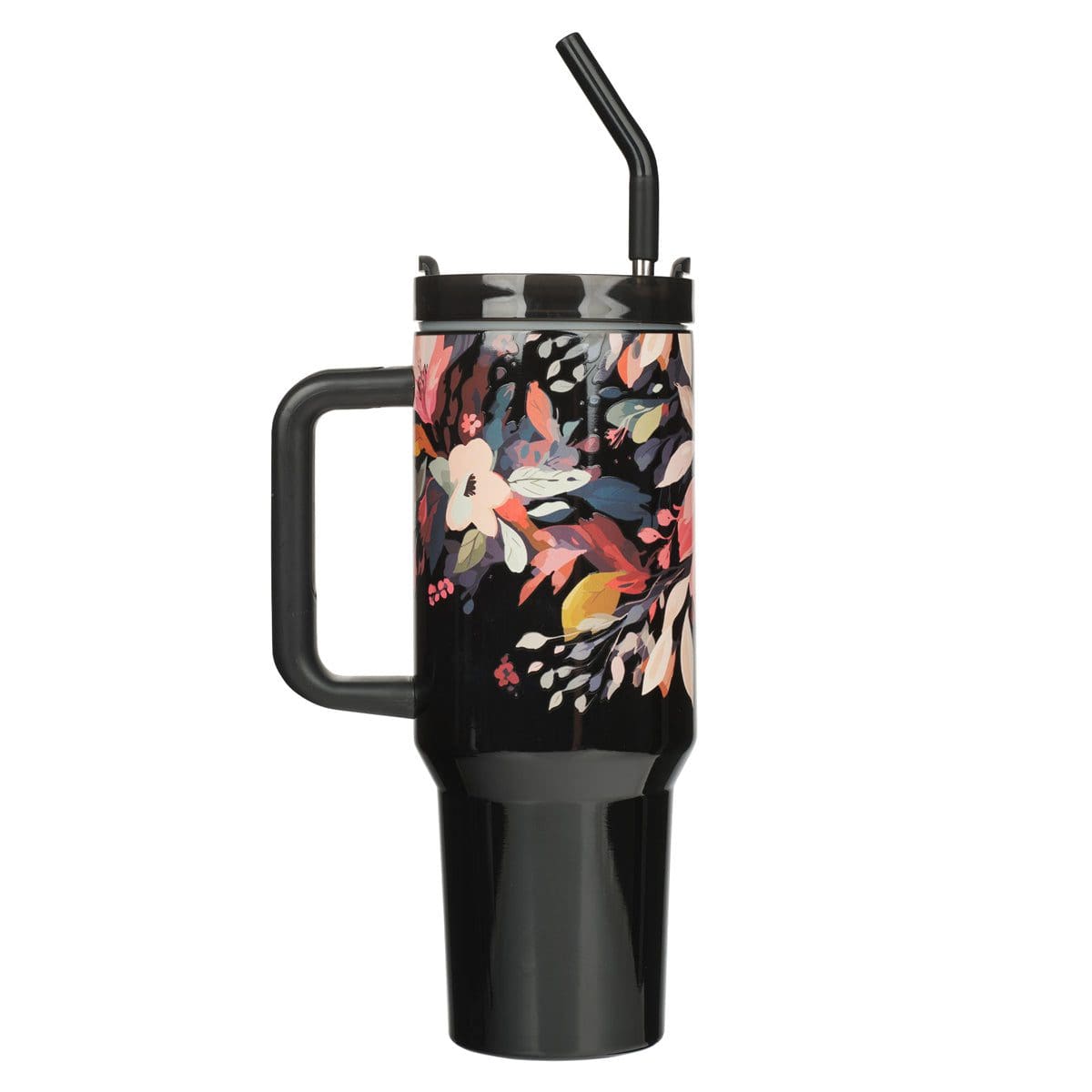 1220000326156_back For I Know the Plans Large Stainless Steel Travel Mug with Handle and Straw - Image 4