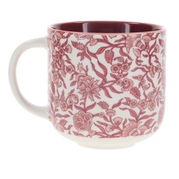 Be Still & Know Ceramic Mug with Burgundy Interior - Image 12