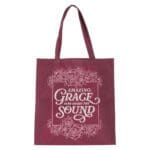 Amazing Grace How Sweet the Sound Burgundy Non-Woven Tote Bag - Image 5