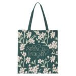 Strength and Dignity Green Non-Woven Tote Bag - Image 5