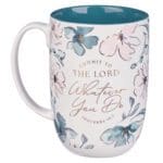 Commit to the Lord Whatever You Do Ceramic Mug with Teal Interior - Image 11