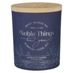 Many Women Do Noble Things but You Surpass Them All Lavender Breeze Scented Candle with Bamboo Lid - Image 13