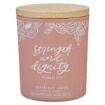 Strength and Dignity Grapefruit Grove Scented Candle with Bamboo Lid - Image 4