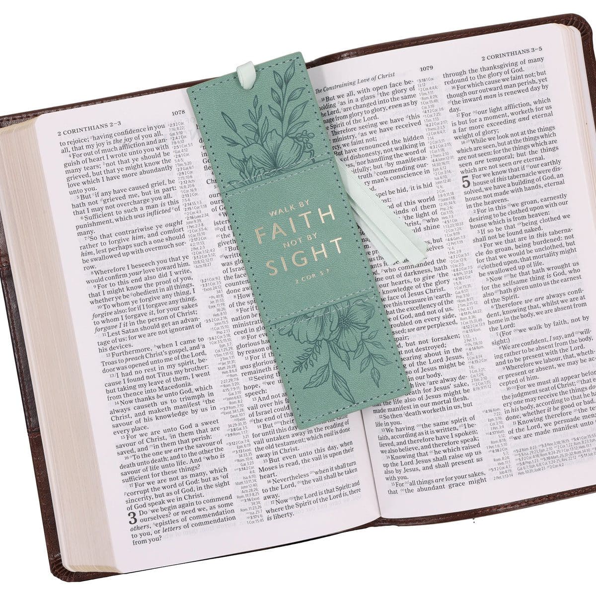 1220000720138_feature1 Walk by Faith Not by Sight Faux Leather Bookmark - Image 3