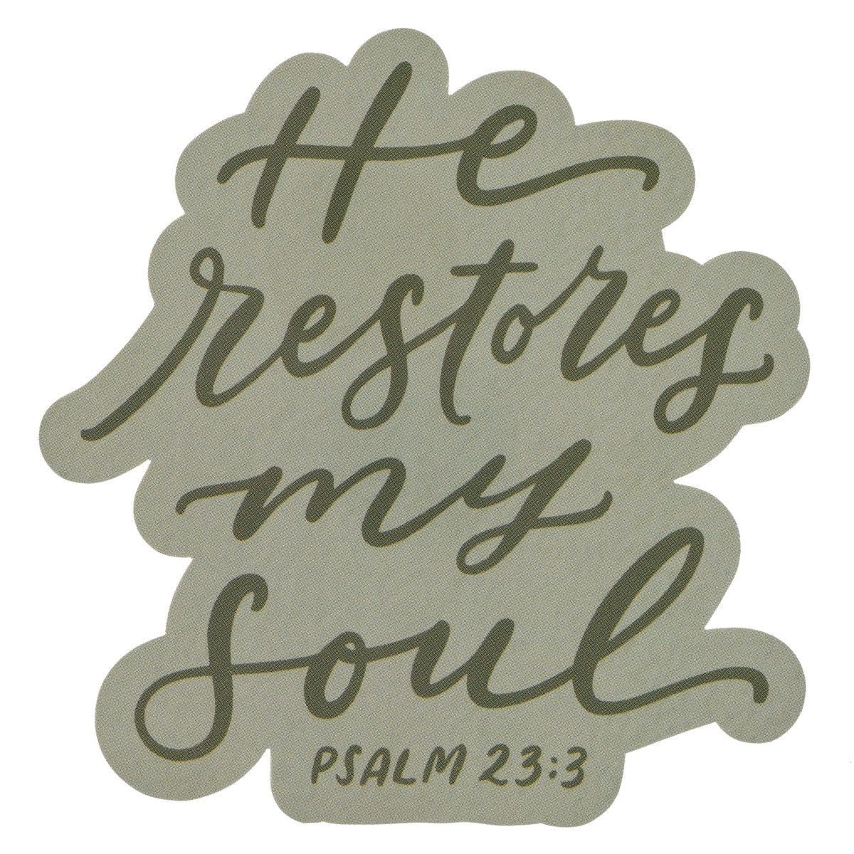 1220000720749_front He Restores My Soul Magnet - Image 1