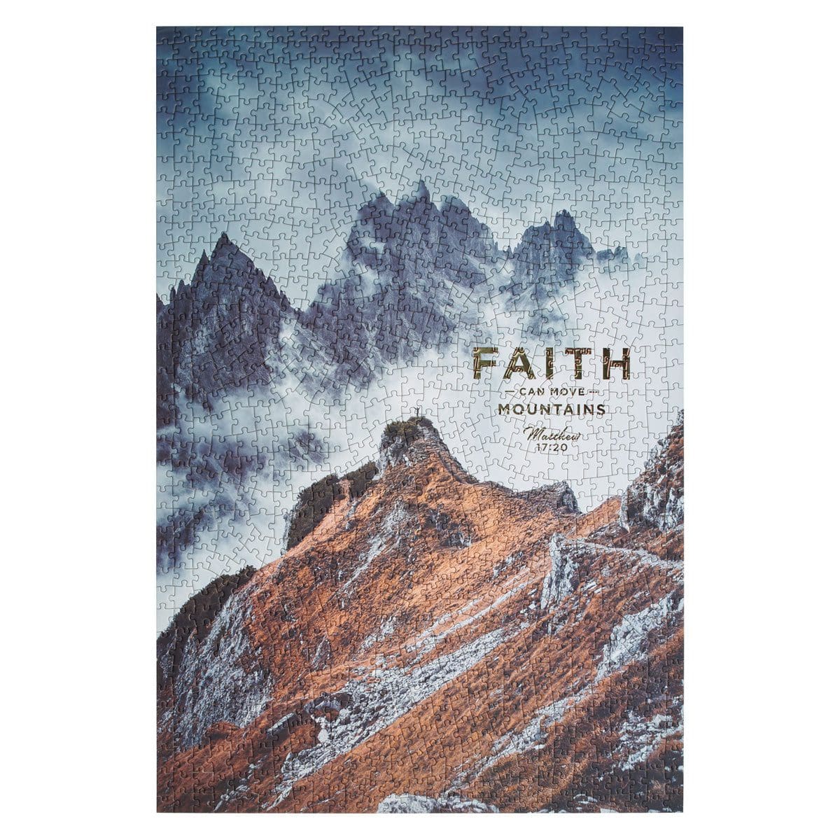 1220000720763_front Faith Can Move Mountains 1000 Piece Cardboard Puzzle - Image 1
