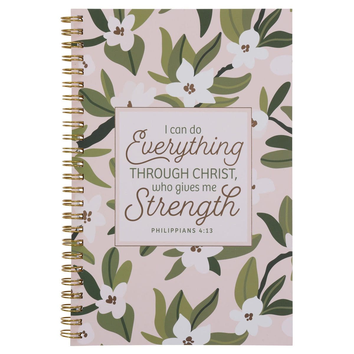 1220000720916_front I Can Do Everything Through Christ Who Gives Me Strength Wirebound Notebook - Image 1