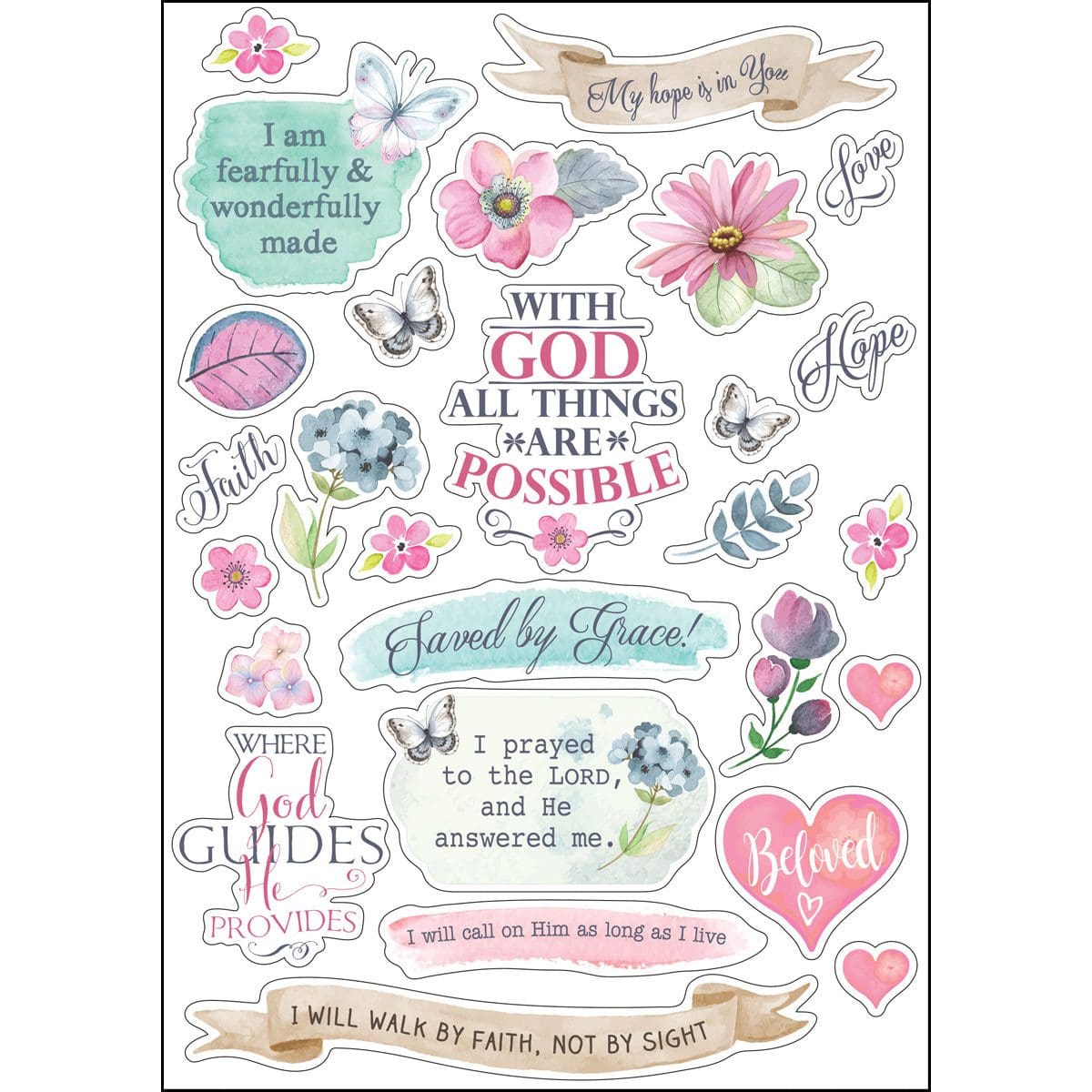 6006937138131_feature1 Bible Journaling Stickers (Set Of 3)(Journaling Stickers) - Image 23