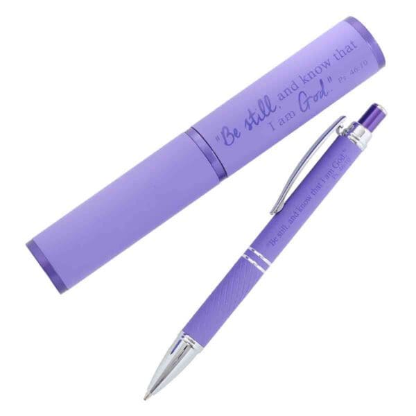 Psalm 46:10 Be Still And Know Purple (Metal Pen In Tube) - Image 19