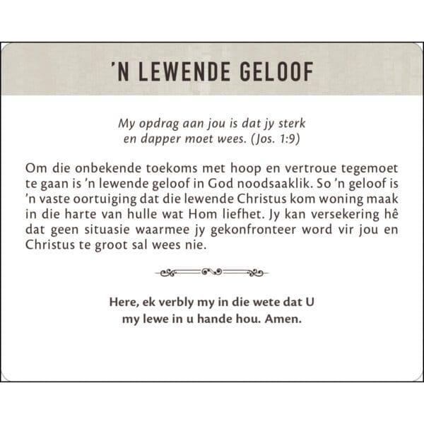 Geanker In Die Woord Afrikaans Prayer Cards In Tin - Image 23