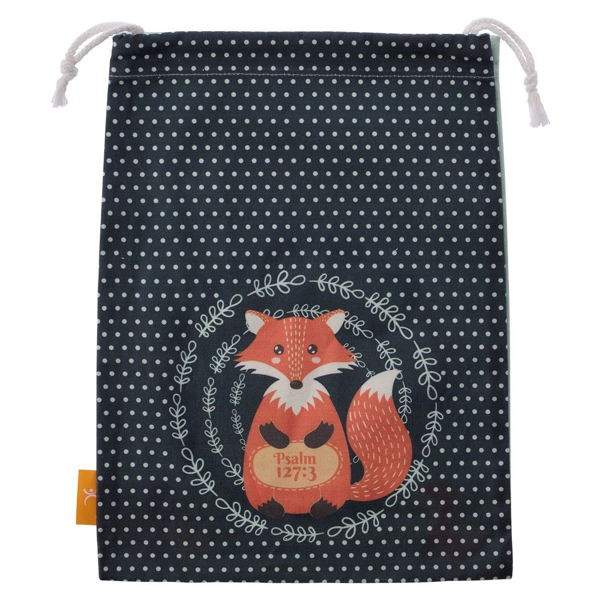 6006937155886_front Children Are A Gift From The Lord Large Cotton Drawstring Bag - Ps. 127:3 - Image 9