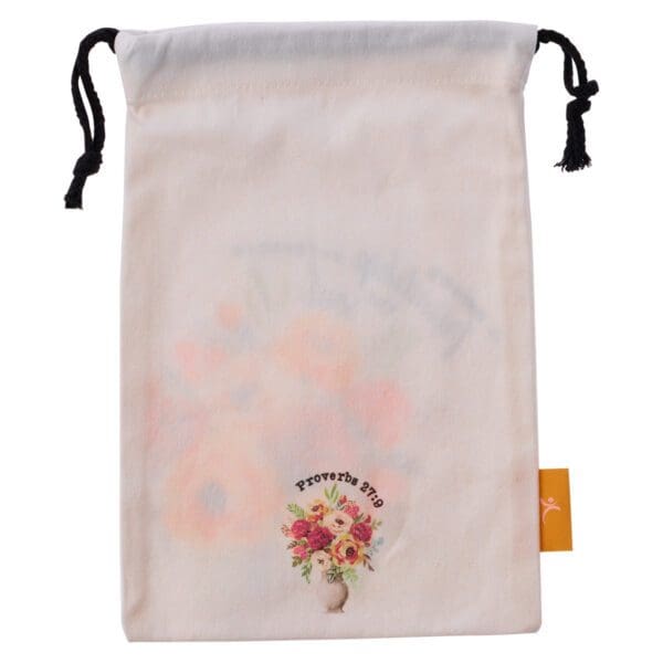 A Sweet Friendship Small Cotton Drawstring Bag - Proverbs 27:9 - Image 10