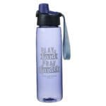 Play Hard, Pray Harder - Never Stop Praying Purple Plastic Water Bottle - Image 17