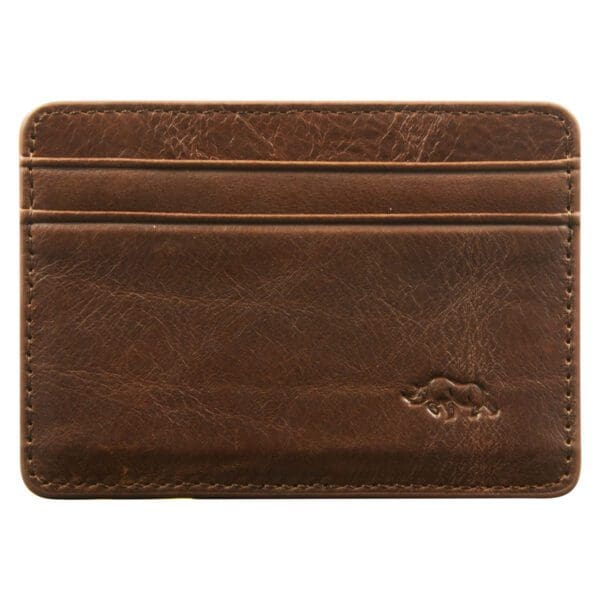 Genuine African Leather Brown Card And ID Holder - Image 12