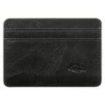 Genuine African Leather Gloss Black Card And ID Holder - Image 12