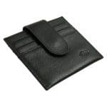 Genuine African Leather Black Wallet With Clip Closure - Image 19