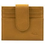 Genuine African Leather Yellow Wallet With Clip Closure - Image 24