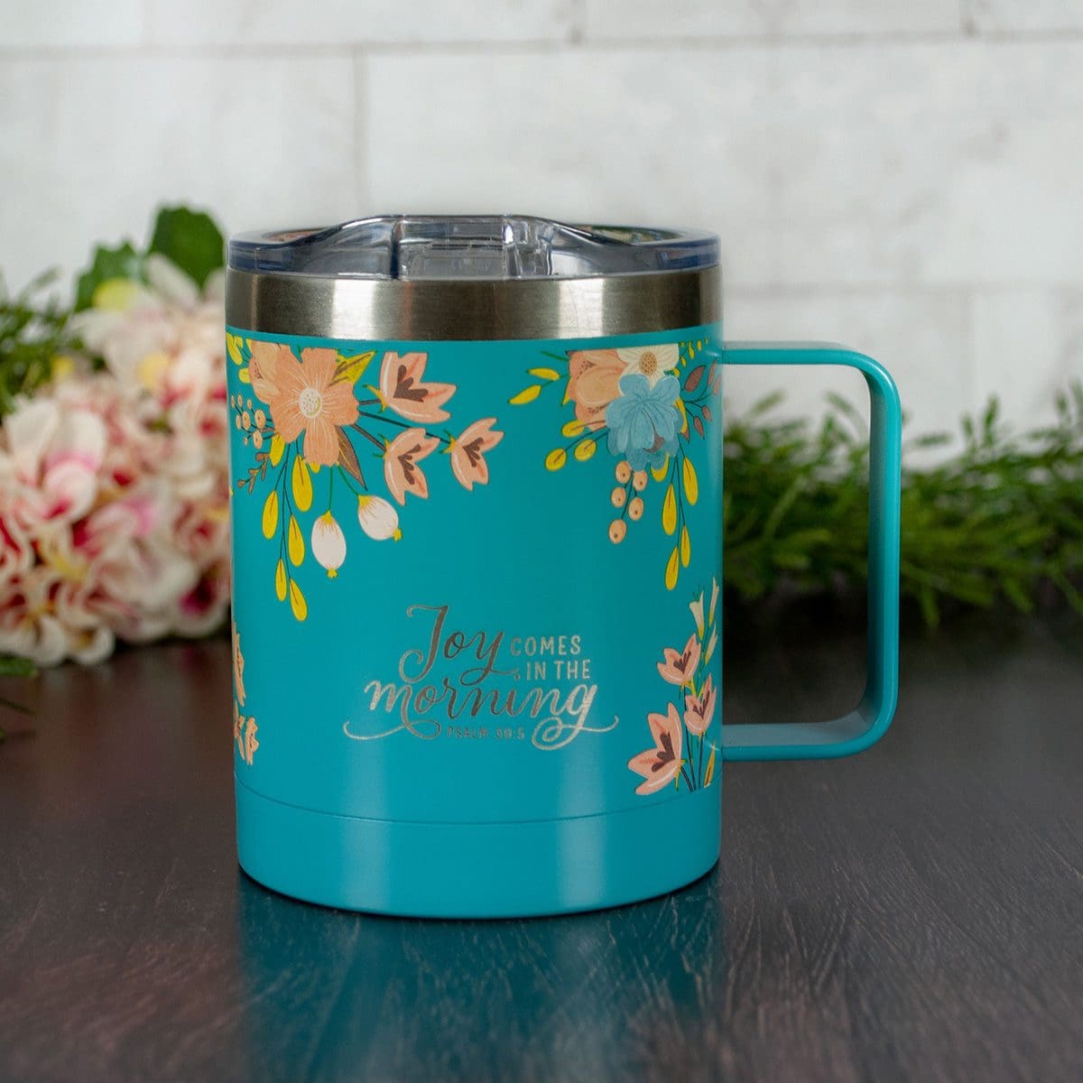 6006937164642_feature3_c7f2534f-fc0a-465d-9761-9a0548041965 Joy Comes In The Morning Stainless Steel Travel Mug - Psalms 30:5 - Image 24