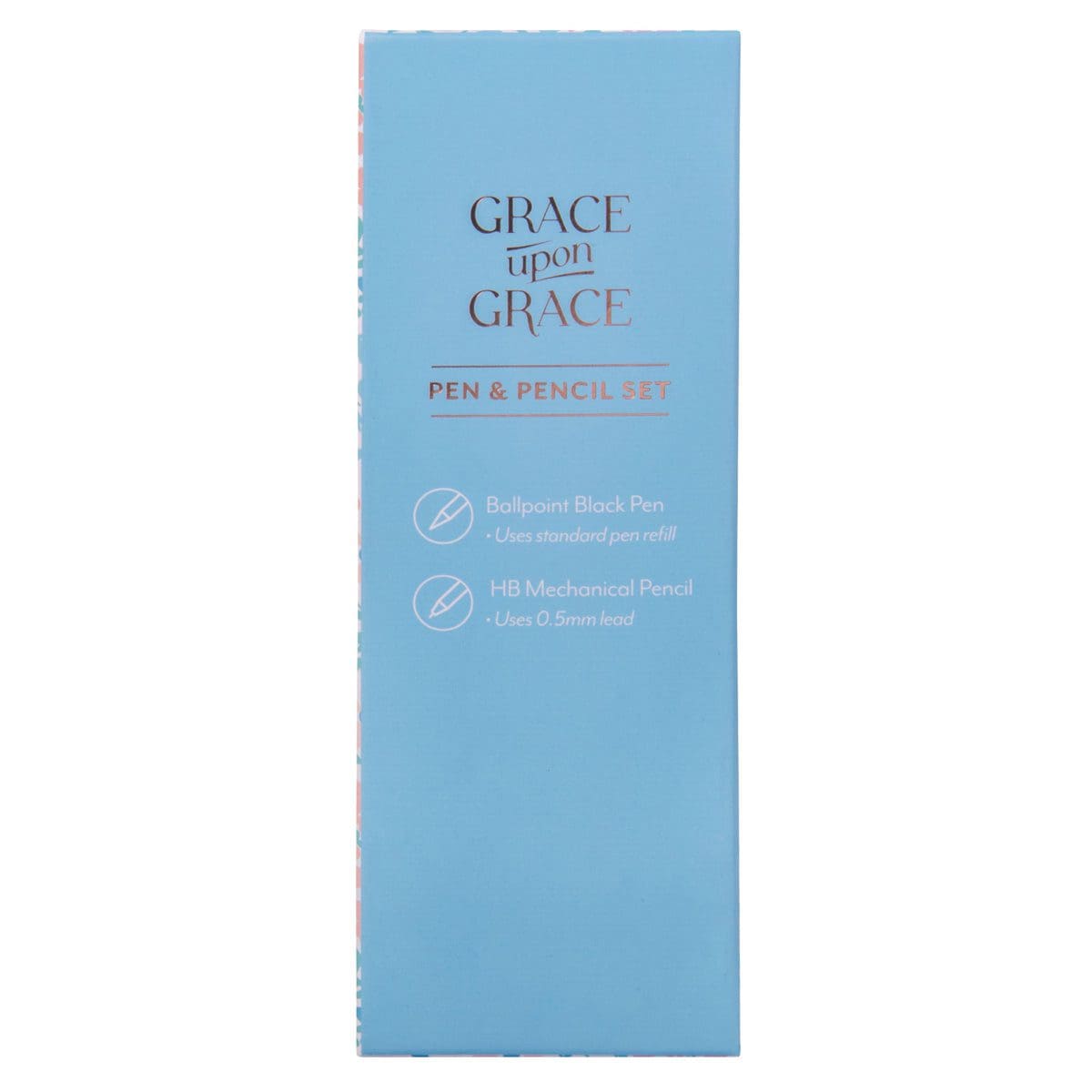 6006937165649_back_016ad0d3-08fb-44a4-9924-e7c1bdeb211d Saved by Grace & Grace Upon Grace Turquoise Pen and Rose Gold Pencil Set - Image 14