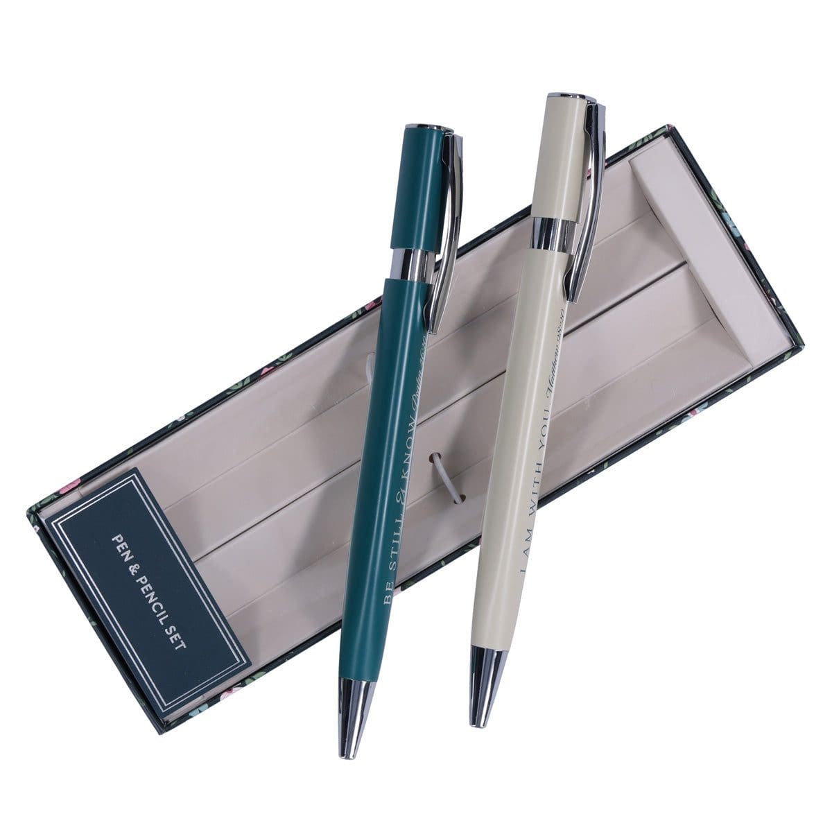 6006937165656_feature2 Be Still and Know & I Am with You Green Pen and Cream Pencil Set - Image 9