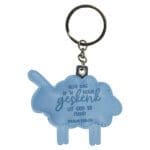 Elke Dag Is 'n Nuwe Geskenk Uit God Se Hand Afrikaans Faux Leather Key Ring - Ps 118:24 - Image 2