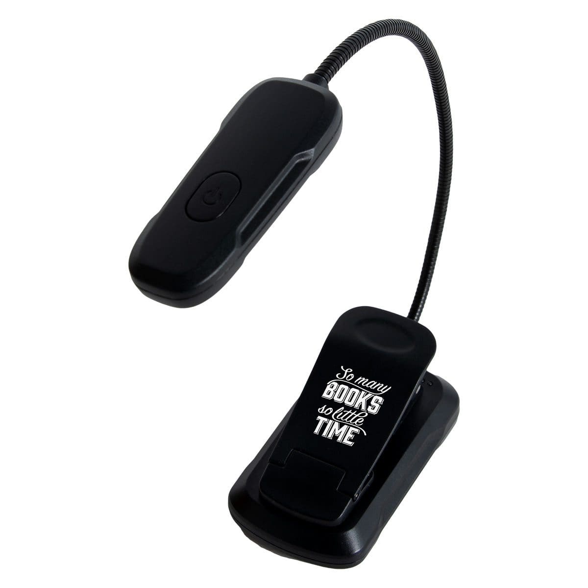 6006937165953_front So Many Books So little Time Black Rechargeable Book Light - Image 4