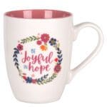 Be Joyful in Hope Pink Interior Ceramic Mug - Image 8