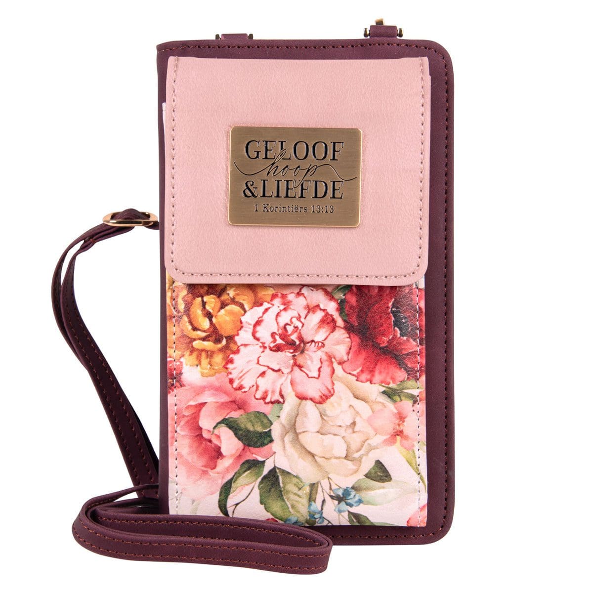 6006937168794_front Geloof Hoop en Liefde Afrikaans Faux Leather Women's Wallet - Image 1