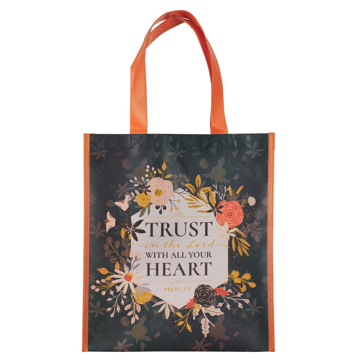 6006937170216_front Trust in the Lord with All Your Heart Non-Woven Tote Bag - Image 12