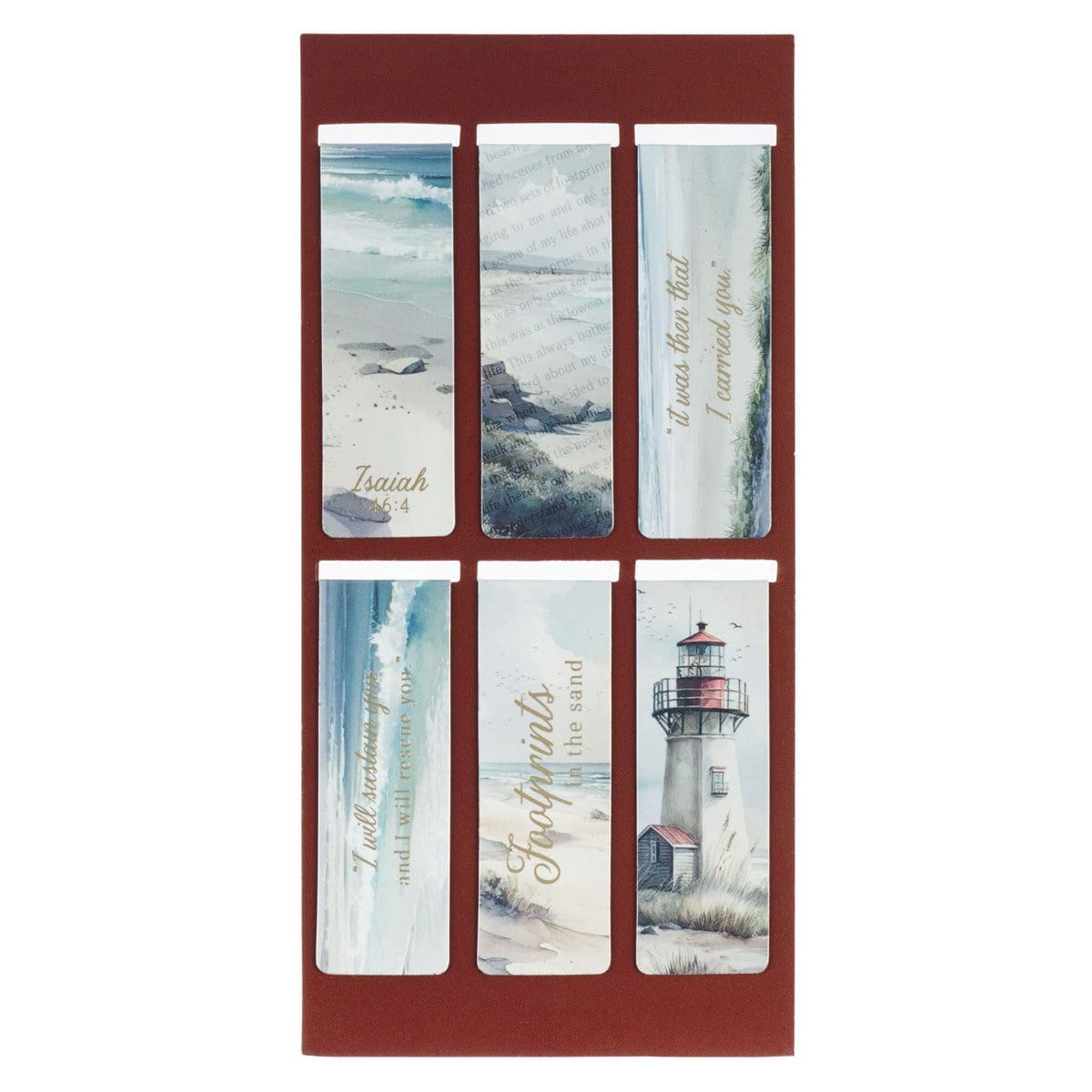 6006937170261_back Footprints Six-Piece Magnetic Bookmark Set - Image 10