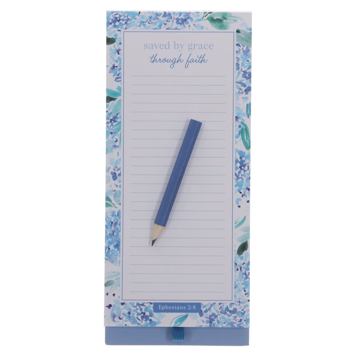 6006937171565_feature3 Saved by Grace Through Faith Magnetic Notepad with Pencil - Image 23