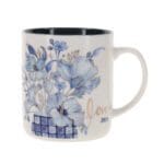 Love Floral Ceramic Mug with Navy Blue Interior - Image 7
