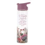Vind Jou Vreugde in die Here en Hy Sal Jou Gee Wat Jou Hart Begeer Afrikaans Glass Water Bottle - Image 10