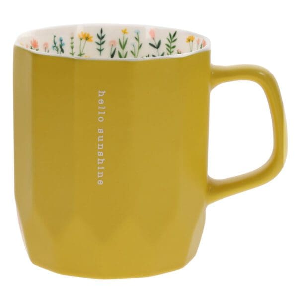 Hello Sunshine Yellow Ceramic Mug - Image 1
