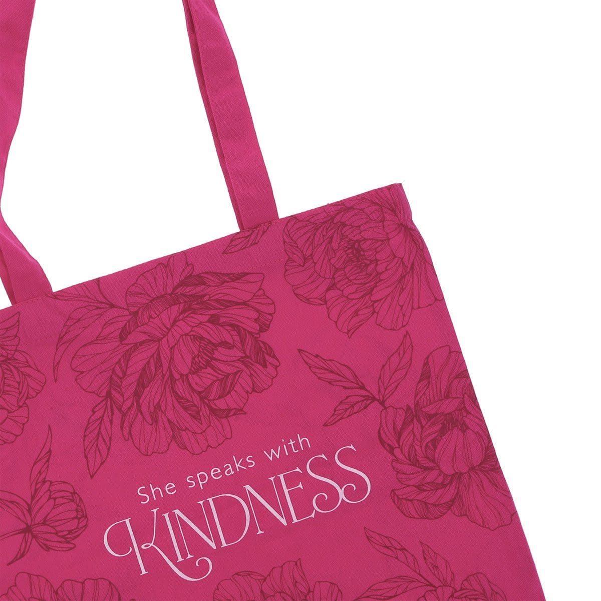 6006937174313_feature1 She Speaks with Kindness Canvas Tote Bag - Image 6