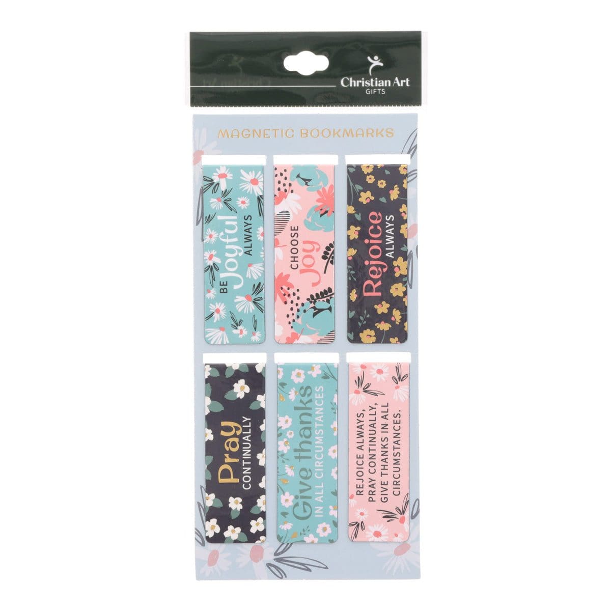 6006937174573_front Be Joyful Always Six-Piece Magnetic Bookmark Set - Image 3