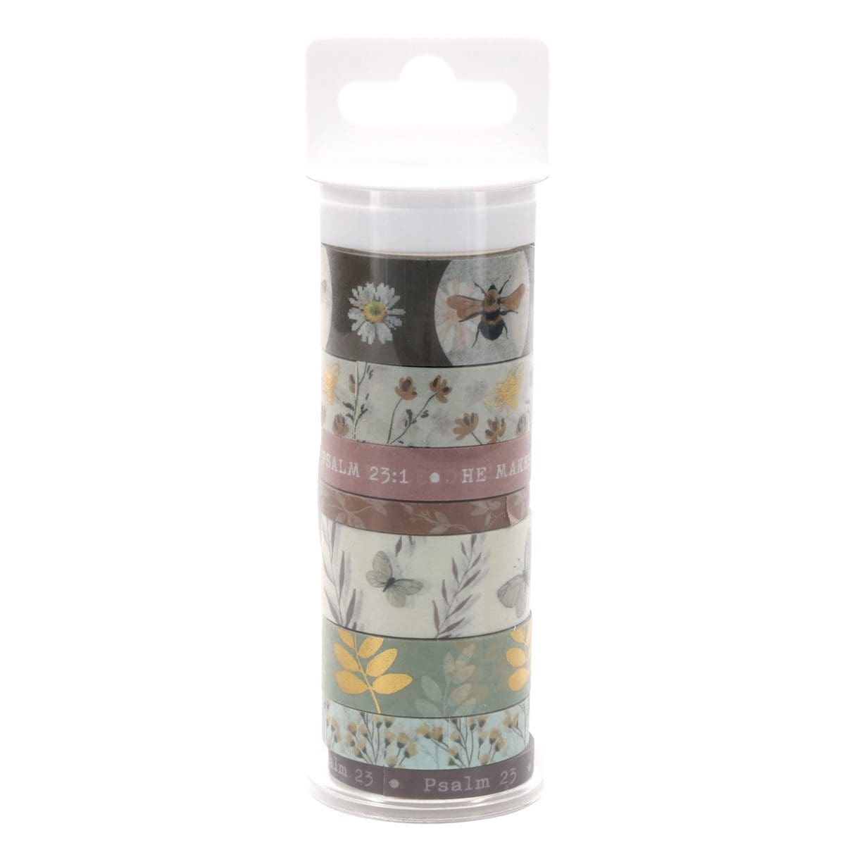 6006937174603_back Psalm 23 Eight-Piece Washi Tape Set - Image 2