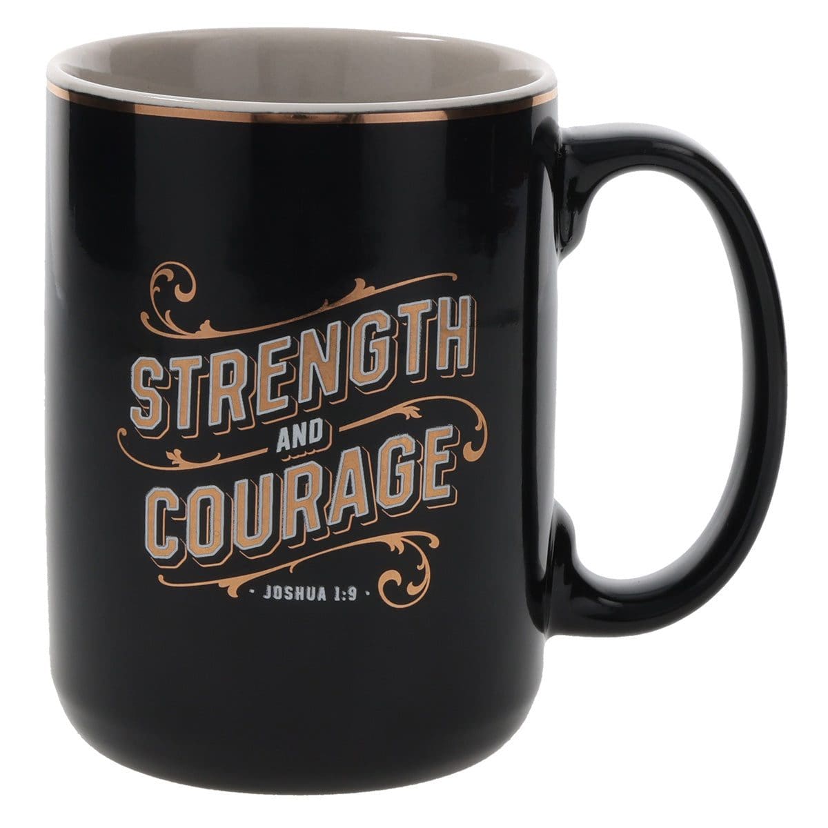6006937174696_front Strength and Courage Ceramic Mug - Image 1