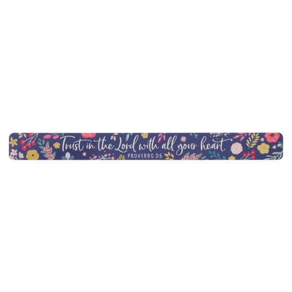 Trust in the Lord with all Your Heart Large Blue Magnetic Strip - Image 1
