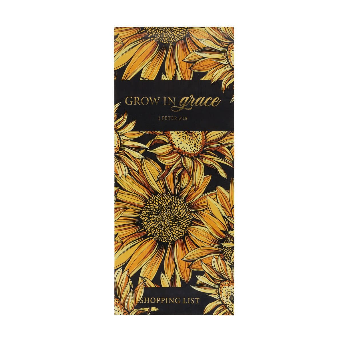 6006937174979_front Grow in Grace Sunflowers Magnetic Notepad - Image 1