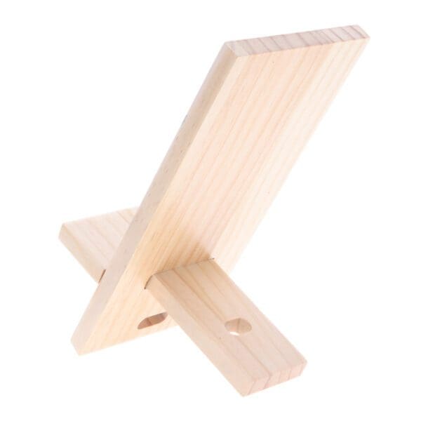 She Is Clothed with Strength and Dignity Wooden Phone Stand - Image 2