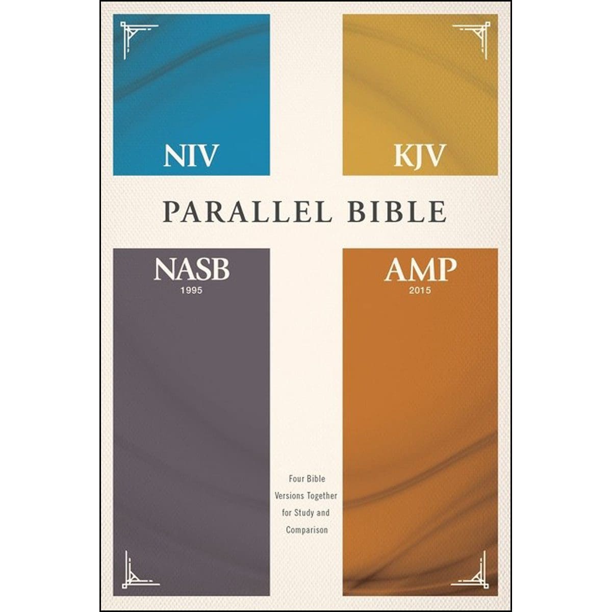 9780310446880_front NIV / KJV / NASB / Amplified Parallel Bible (Hardcover) - Image 1
