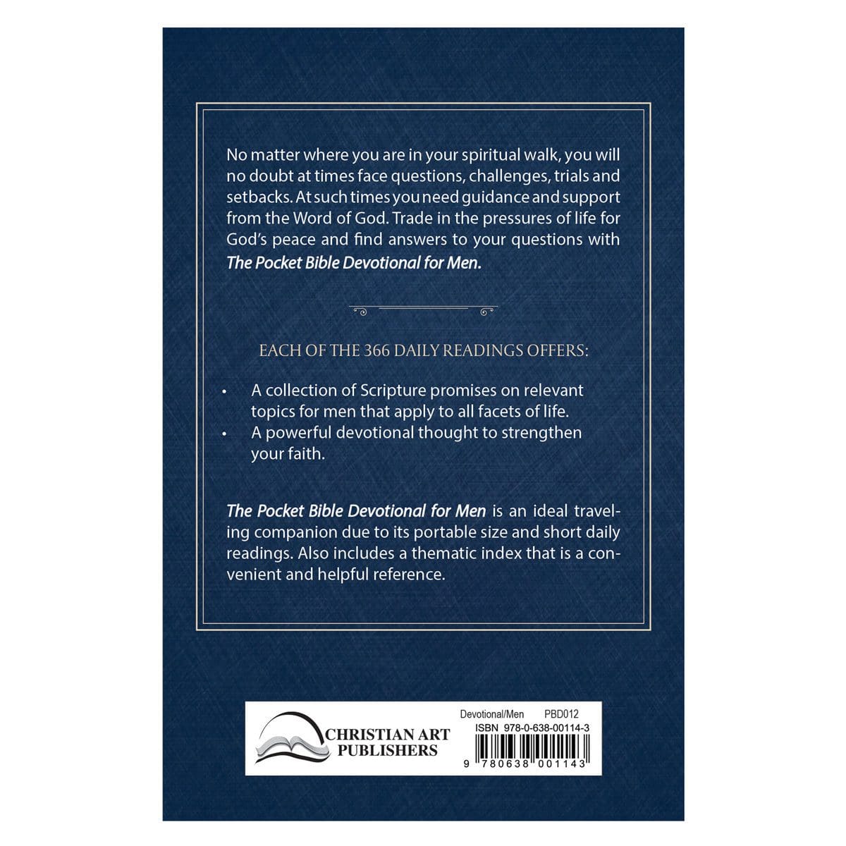 9780638001143_back Pocket Bible Devotional For Men Navy (Paperback) - Image 22